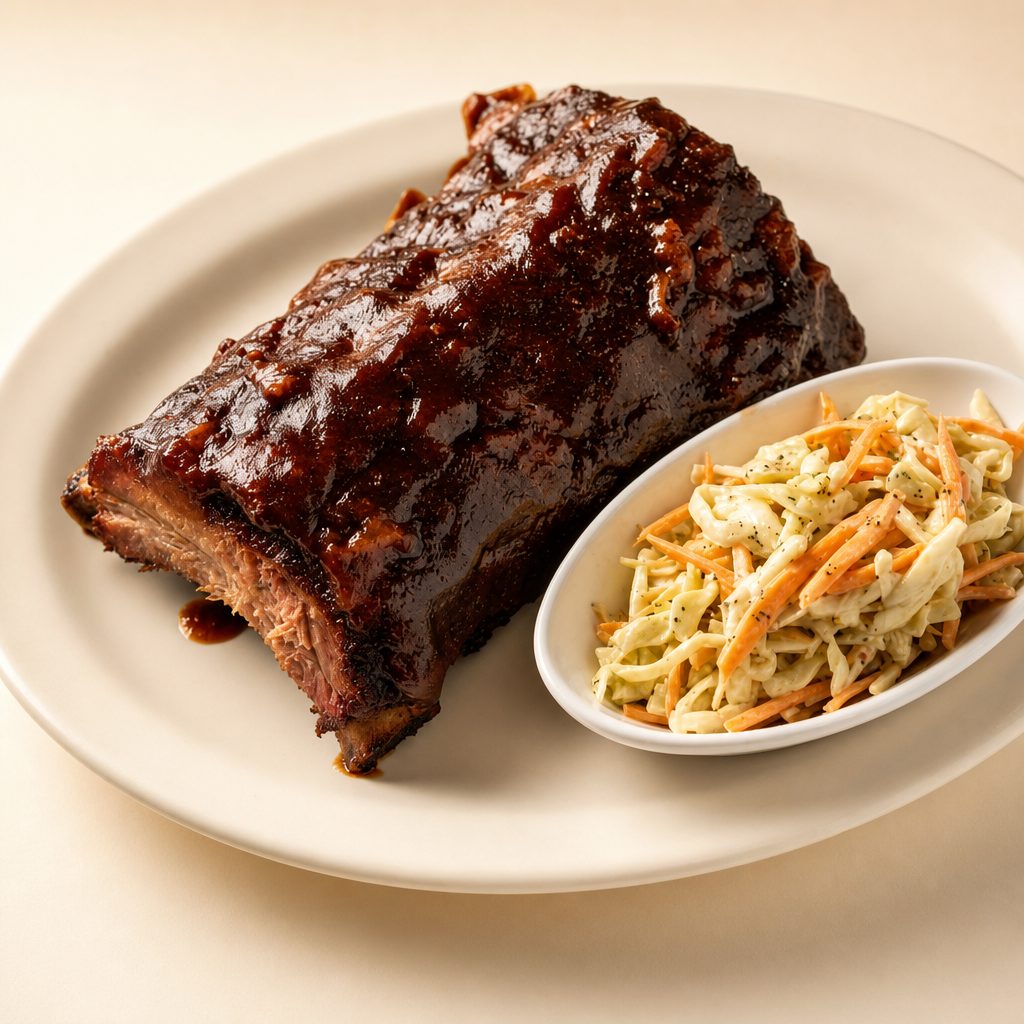 Half Slab Baby Back Ribs.