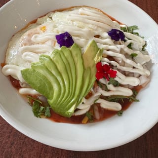 Homemade Red Chipotle Sauce Chilaquiles