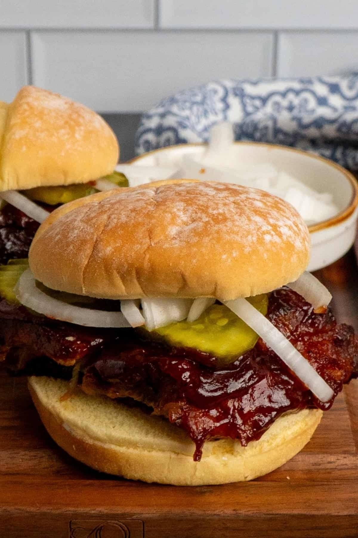 Boneless BBQ Ribs Sandwich