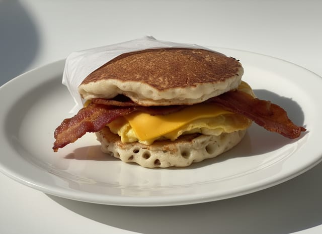 Sweet Maple Egg Griddle Sandwich